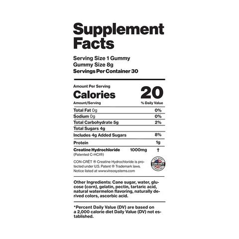 Creatine HCL Gummies - Watermelon Pump