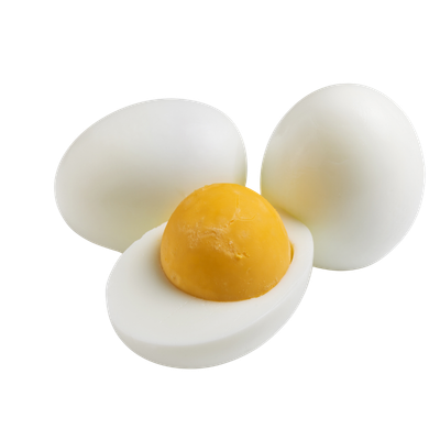 Three boiled eggs