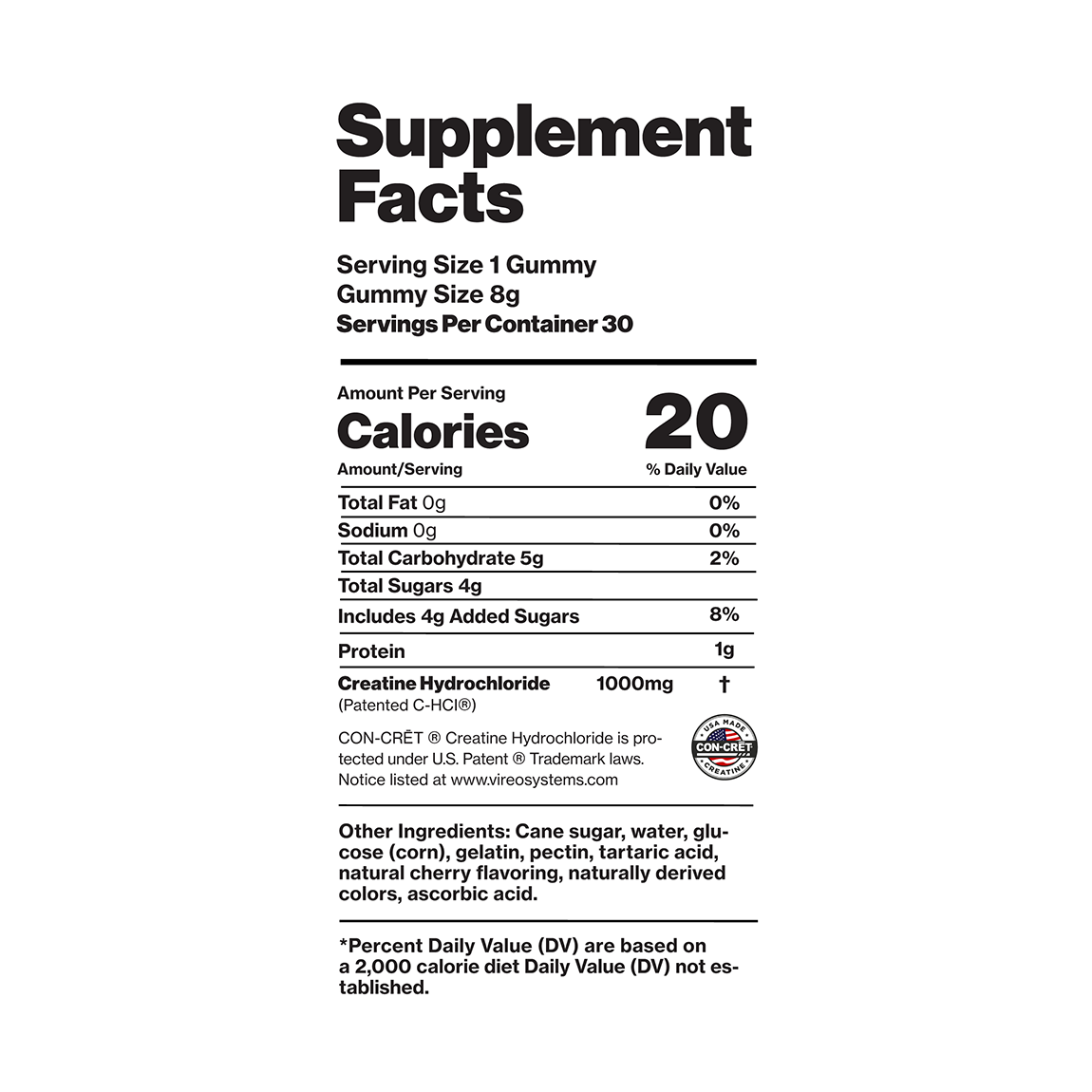 Creatine HCL Gummies - Cherry Poppers