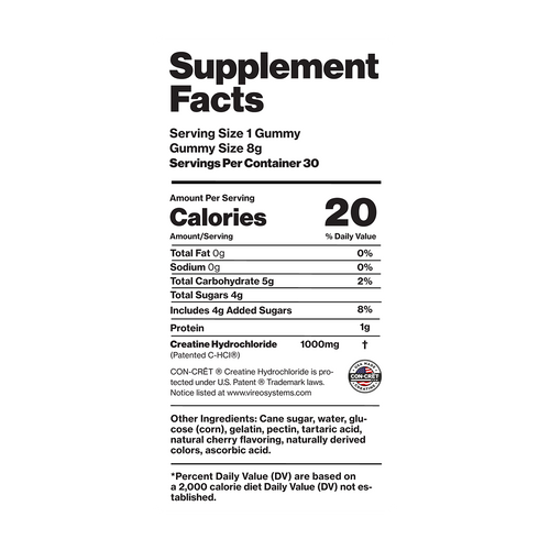 Creatine HCL Gummies - Cherry Poppers