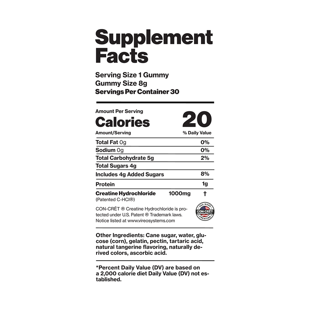 Creatine HCL Gummies - Tangerine Tanq