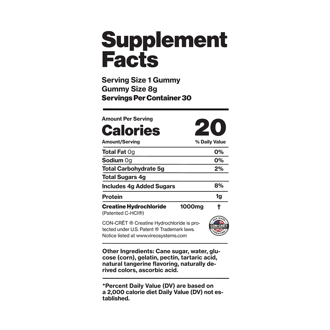 Creatine HCL Gummies - Tangerine Tanq