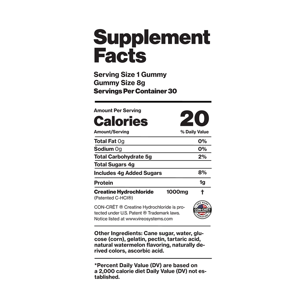 Creatine HCL Gummies - Watermelon Pump