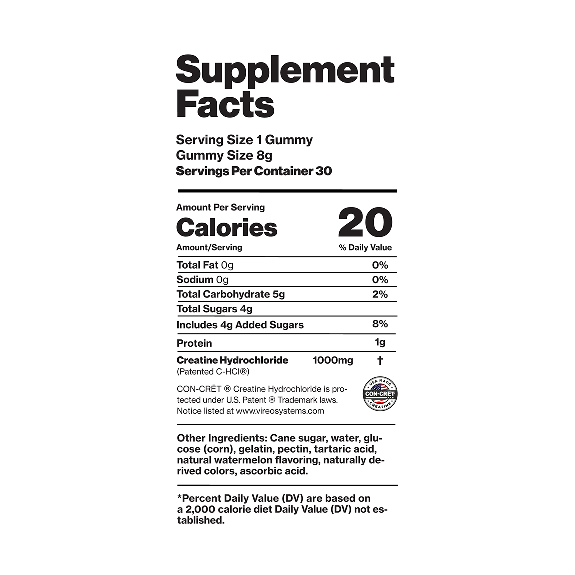 Creatine HCL Gummies - Watermelon Pump