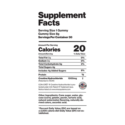 Creatine HCL Gummies - Watermelon Pump